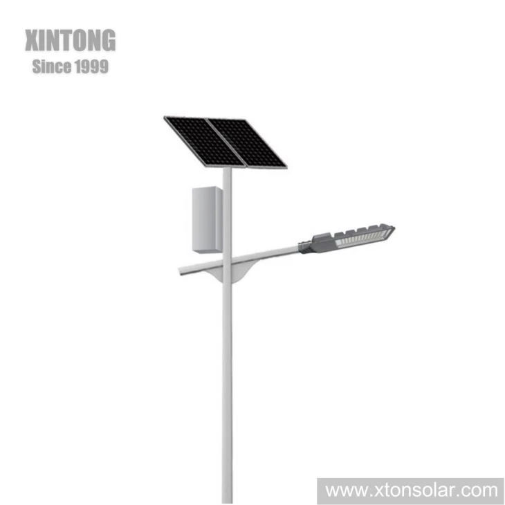 LED Chip Solar Street Lamp With 12m Galvanized Pole